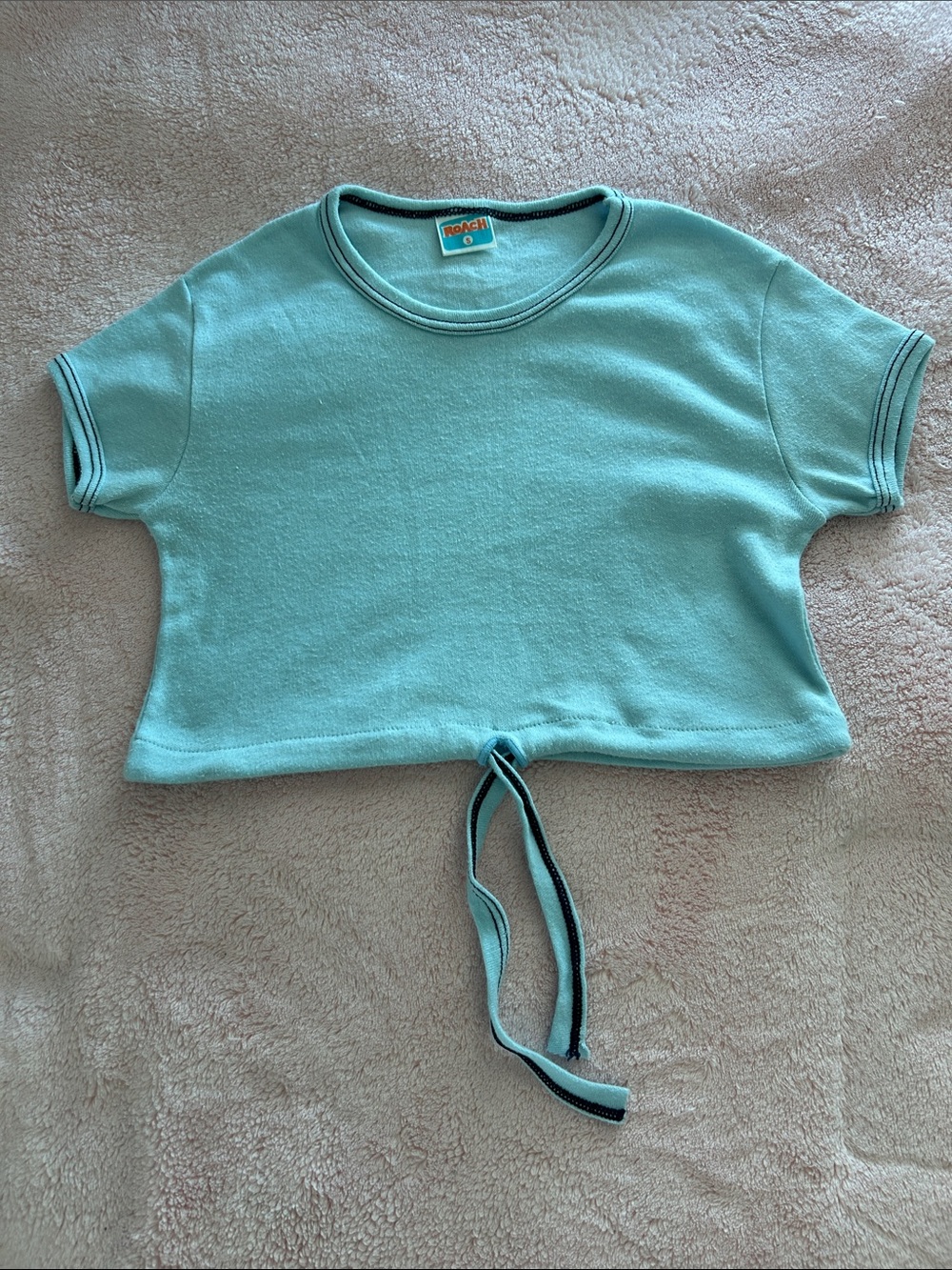 Vtg Baby blue Top